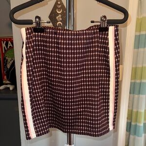 Forever 21 Red and White Mini Pencil Skirt